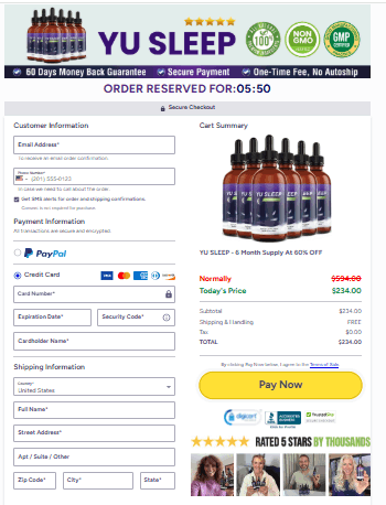 yusleep-checkout-page